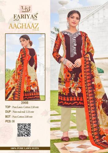 Fariyas Aaghaaz vol 2 Lawn Cotton Pakistani Suits wholesaler