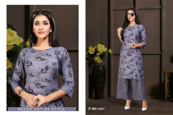 Fashion Talk Bandhani Rayon Kurtis with Palazzo catalog