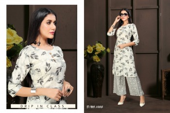 Fashion Talk Bandhani Rayon Kurtis with Palazzo catalog