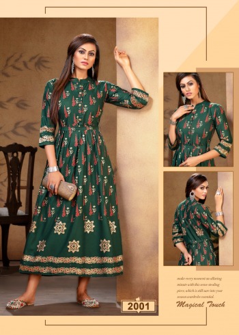 Fashion Talk Falak Rayon Anarkali kurtis wholesale