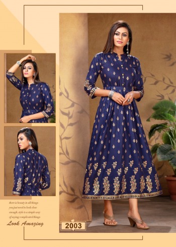 Fashion Talk Falak Rayon Anarkali kurtis wholesale