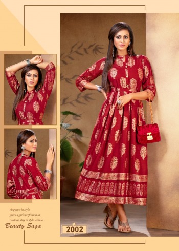 Fashion Talk Falak Rayon Anarkali kurtis wholesale