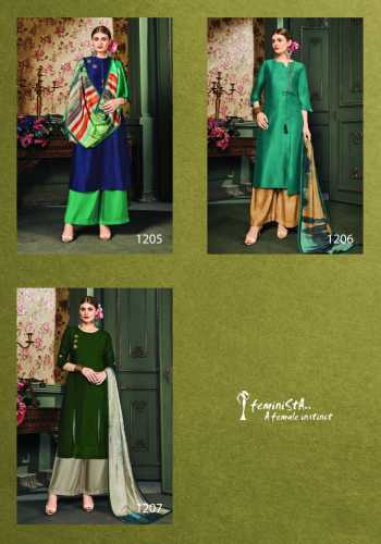 Feminista Vogue kurtis with palazzo and Dupatta