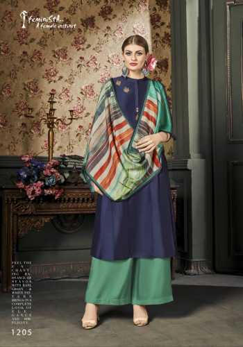 Feminista Vogue kurtis with palazzo and Dupatta