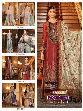 Fepic Rosemeen Embroide vol 21 Pakistani Suits wholesaler