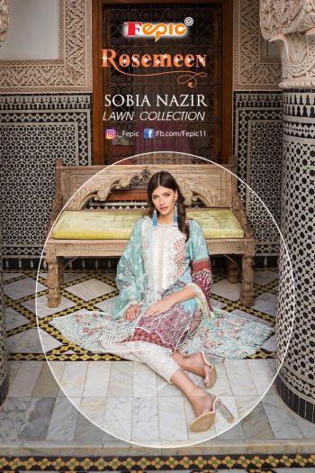 Fepic Rosemeen Sobia Nazir Lawn Collection Pakistani Suits