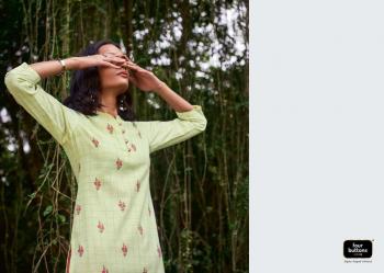 Four Button Ivory Cotton kurtis with pant catalog wholesaler