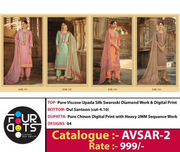 Four Dots Avsar vol 2 Viscose SIlk Salwar Kameez Catalog