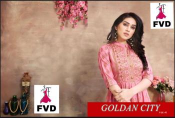 FVD Golden City party wear kurtis wholesaler