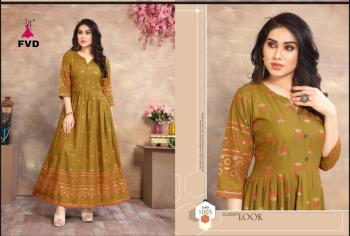 FVD Golden City party wear kurtis wholesaler