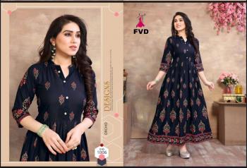 FVD Golden City party wear kurtis wholesaler