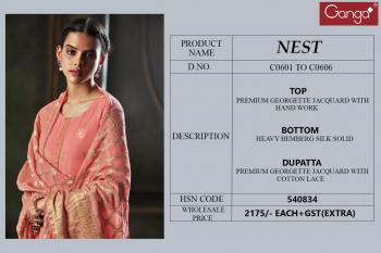 Ganga Nest Premium Georgette Jacquard Salwar Kameez wholesaler