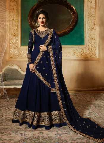 Glossy Georgette Anarkali Wedding Gown wholesale Price