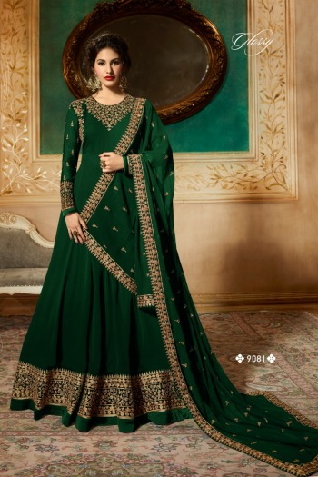 Glossy Georgette Anarkali Wedding Gown wholesale Price