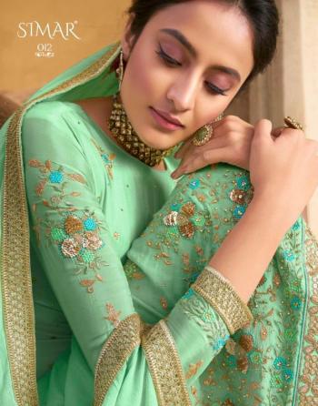 Glossy Simar Suhani Chinon Suits wholesaler