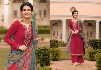 Glossy Simar Verve Tusser Silk Salwar Kameez wholesaler