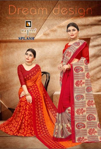 Haytee Splash 90 Dani Print Daily wear Saree catalog