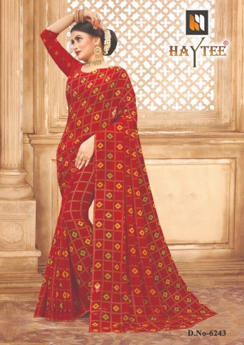 Haytee Splash 90 Dani Print Daily wear Saree catalog