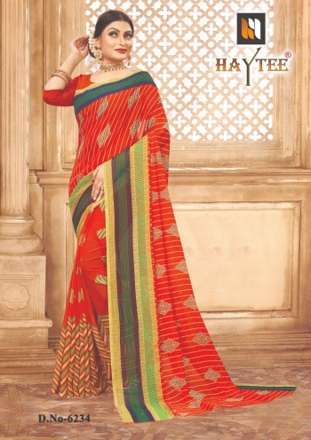 Haytee Splash 90 Dani Print Daily wear Saree catalog