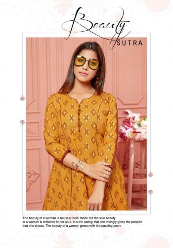 Hetvi Elan Lilan Print Short Umbrella Kurtis Wholesaler