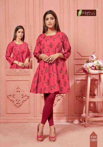 Hetvi Elan Lilan Print Short Umbrella Kurtis Wholesaler