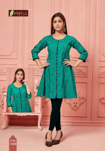 Hetvi Elan Lilan Print Short Umbrella Kurtis Wholesaler