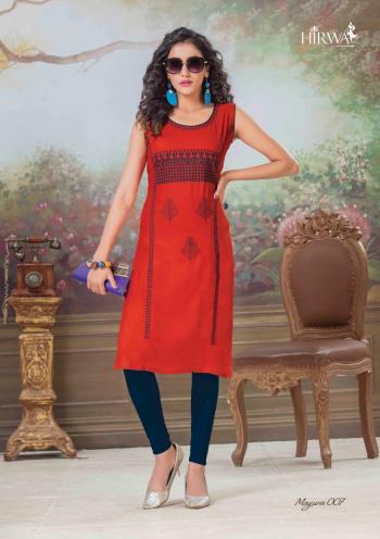 Hirwa Mayura vol 3 Rayon Daily wear kurtis Wholesaler