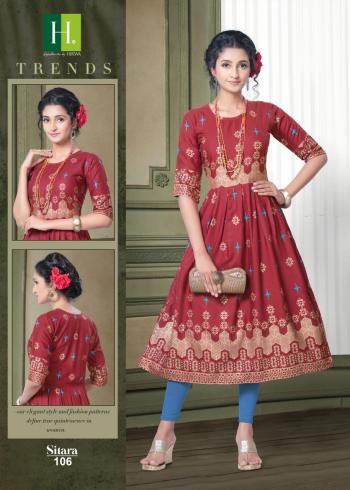 Hirwa Sitara Rayon Daily wear kurtis wholesaler