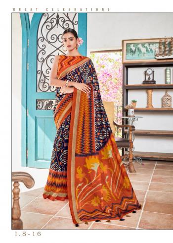 Ikkat Special linen fabric Saree wholesale Price