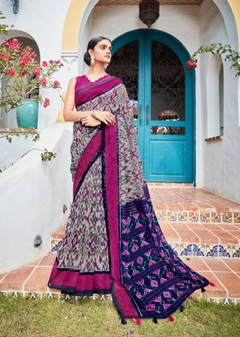 Ikkat Special linen fabric Saree wholesale Price