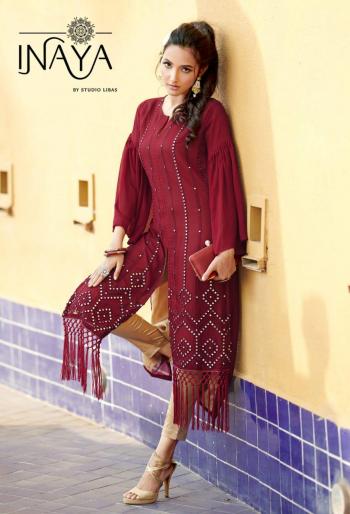 inaya LPC 58 kurtis with Cigarette pant catalog wholesale