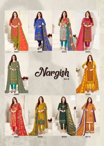 Jagruti Nargish vol 8 Cotton Dress Material catalog wholesale