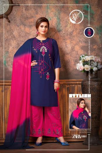 JLF Zara Rayon Kurtis with Palazzo and Dupatta