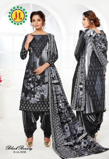 JT Black Beauty vol 5 Cotton patiyala dress Material