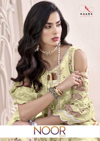 Kaara Suits Noor Gold Cotton pakistani Suits wholesaler