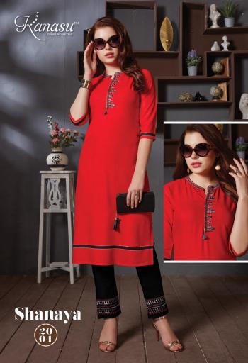 Kanasu Shanaya rayon Kurtis with pant buy wholesale price