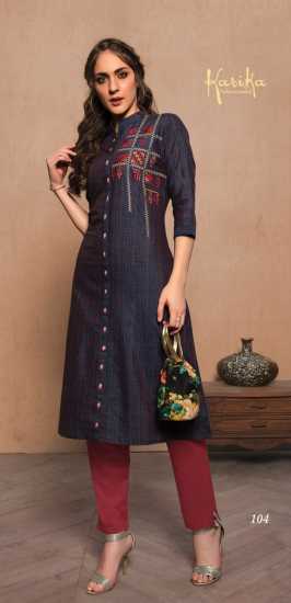 Karika Indigo Cotton Daily wear Kurtis wholesaler