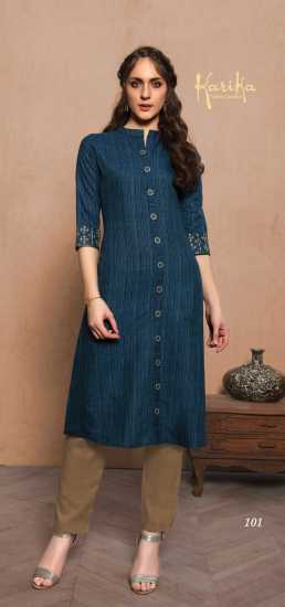 Karika Indigo Cotton Daily wear Kurtis wholesaler