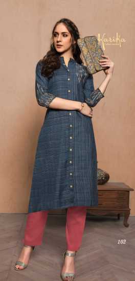 Karika Indigo Cotton Daily wear Kurtis wholesaler