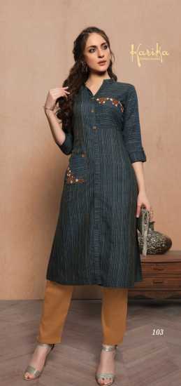 Karika Indigo Cotton Daily wear Kurtis wholesaler