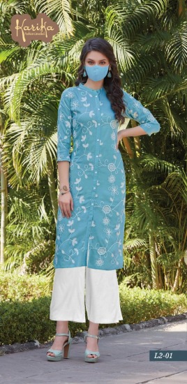 karika lily vol 2 Cotton kurtis with palazzo wholesale Price