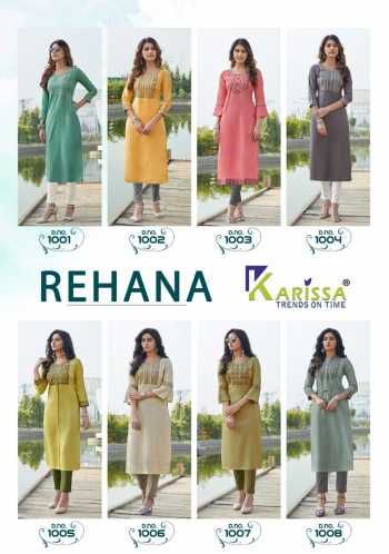 Karissa Rehana Rayon kurtis wholesaler