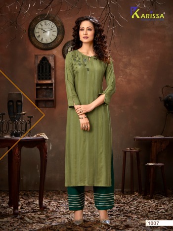 karissa Vaidehi Rayon kurtis with palazzo pant Wholesaler