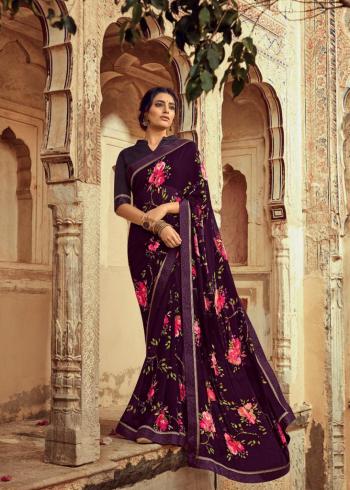 Kashvi Orchid Georgette Daily wear Saree wholesaler