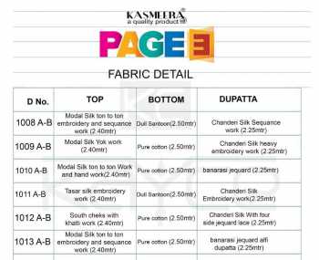 Kasmeera Page vol 3 Churidar Dress material catalog