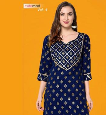 Kesari Export Cutemade vol 4 Party wear kurtis with palazzo catalog