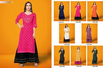 Kesari Export Cutemade vol 4 Party wear kurtis with palazzo catalog