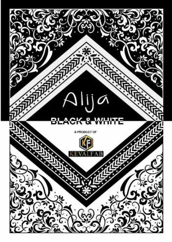 Keval Fab Alija Black and White Muharram Suits