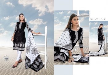 Keval Fab Alija Black and White Muharram Suits