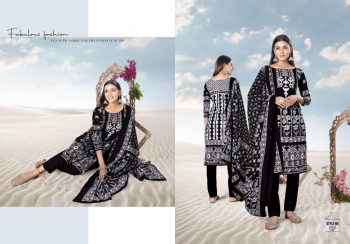 Keval Fab Alija Black and White Muharram Suits